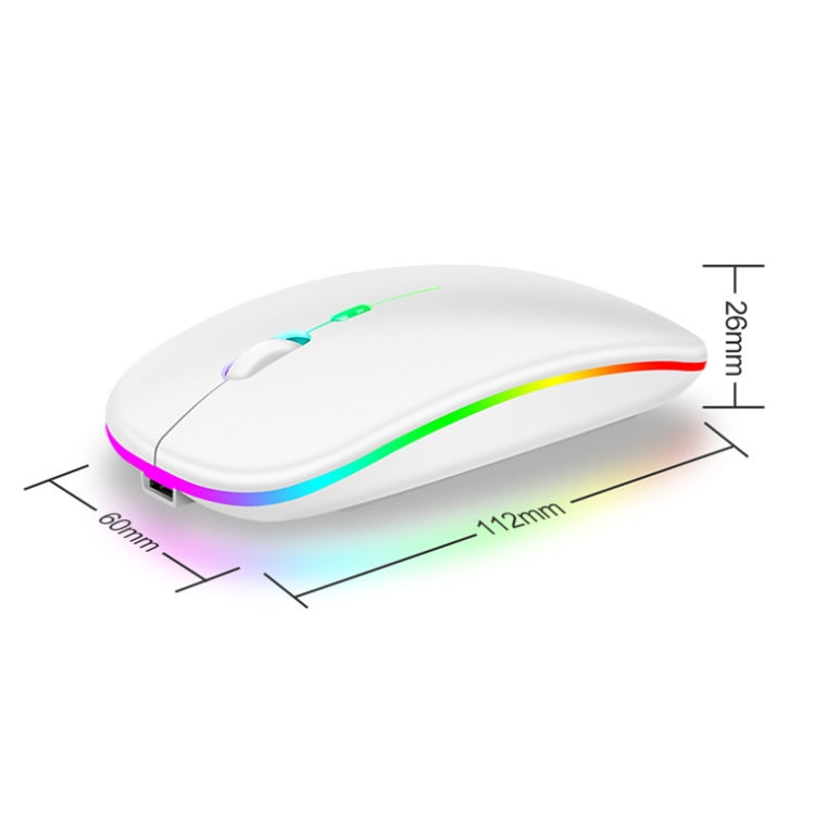 K-Snake BM110 RGB Lighting Effect Wireless Bluetooth Mouse, Black, Silver, White, Rose Gold