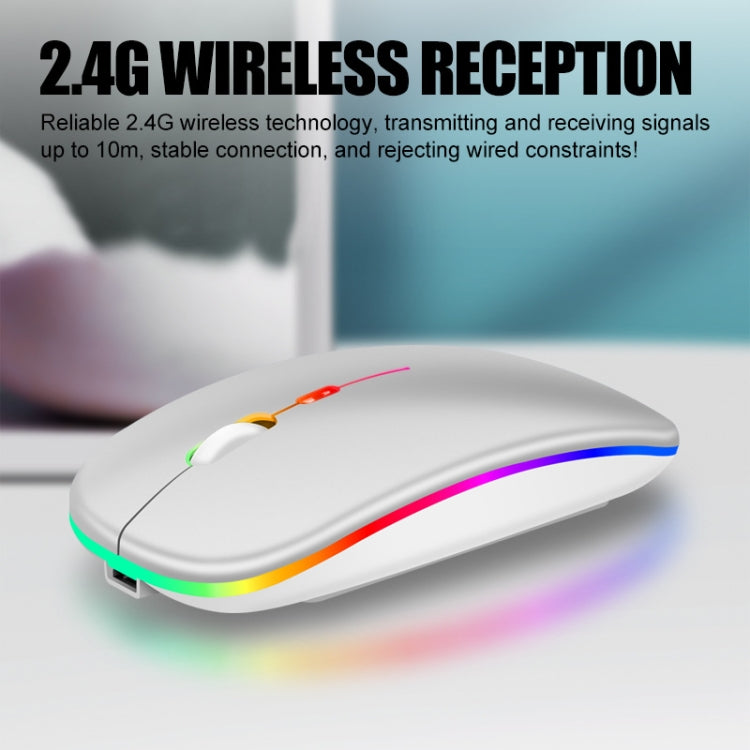 K-Snake BM110 RGB Lighting Effect Wireless Bluetooth Mouse, Black, Silver, White, Rose Gold