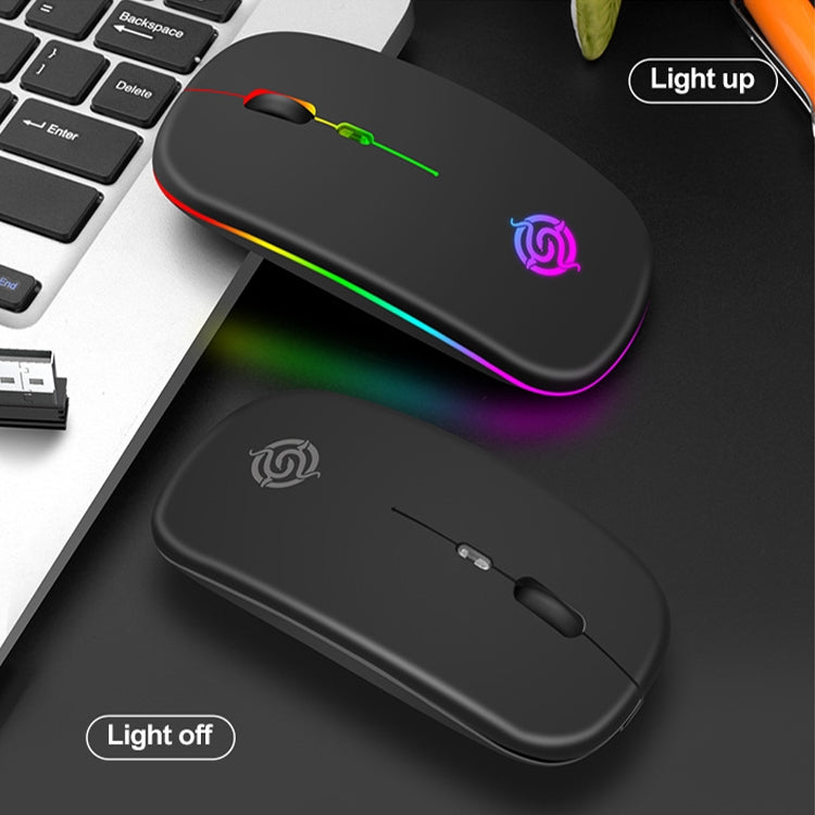 K-Snake BM110 RGB Lighting Effect Wireless Bluetooth Mouse, Black, Silver, White, Rose Gold