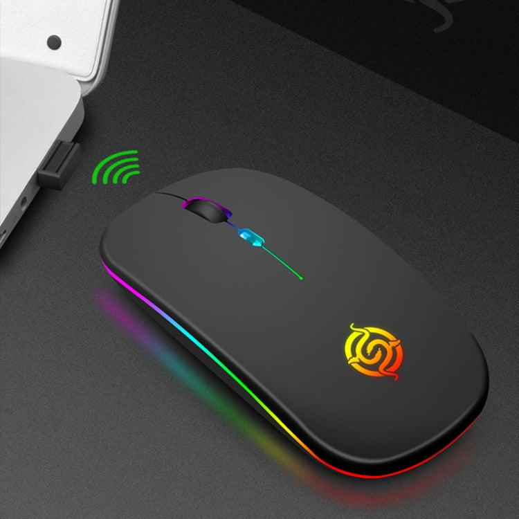 K-Snake BM110 RGB Lighting Effect Wireless Bluetooth Mouse, Black, Silver, White, Rose Gold