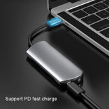 Type-C Extension Dock 8 In 1 Laptop Converter USB HUB Hub, USB HUB