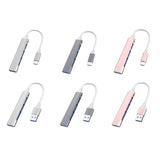 4 in 1 Mini Multifunctional Expanded Docking, Spec: Type-C/USB-C 3.0 (Silver), Type-C/USB-C 3.0 (Gray), Type-C/USB-C 3.0 (Pink)