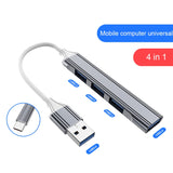 4 in 1 Mini Multifunctional Expanded Docking, Spec: Type-C/USB-C 3.0 (Silver), Type-C/USB-C 3.0 (Gray), Type-C/USB-C 3.0 (Pink)