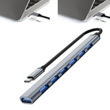 7 in 1 USB3.0 Docking Station Laptop Multifunctional HUB, USB Interface, Type-C Interface