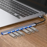 7 in 1 USB3.0 Docking Station Laptop Multifunctional HUB, USB Interface, Type-C Interface
