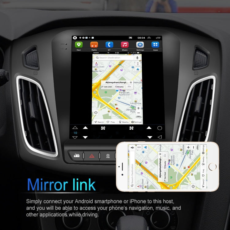 For Ford Focus 9.7 Inch Android WiFi Car Integrated Machine, Style:, Standard, Standard+4 Light Camera, Standard+12 Light Camera