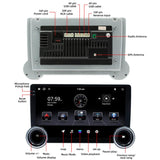 10.1 inch IPS Display + 2.5D Touch Screen Bluetooth FM Radio Car Navigation Machine, 2+64G