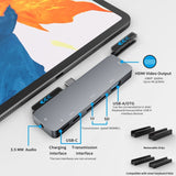 For IPad Pro 7-In-1 HDMI 4K + 3.5mm Audio + SD/TF+ 1 USB 3.0 + USB-C/Type-C + PD USB-C Docking Station, For IPad Pro 7-In-1