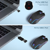 E50 2.4G Wireless Mouse Jiggler Portable Cordless Mouse With 7 Keys