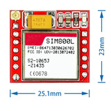 SIM800L GPRS Adapter Board GSM Module Micro SIM Card Core Board GSM Mod, Without Antenna, With Antenna