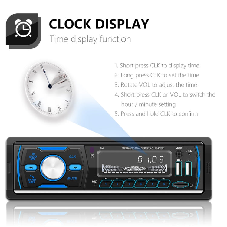 Dual USB Car DAB Digital U Disk Card Bluetooth Radio MP3 Player, SWM-M4