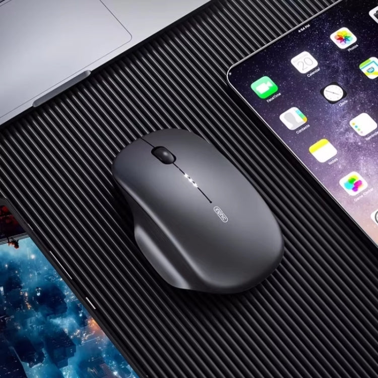 Inphic M1 2nd Generation Wireless Mice Rechargeable Mute Business Office Home Laptop Mouse, 2.4G Black