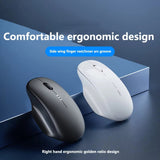 Inphic M1 2nd Generation Wireless Mice Rechargeable Mute Business Office Home Laptop Mouse, 2.4G Black