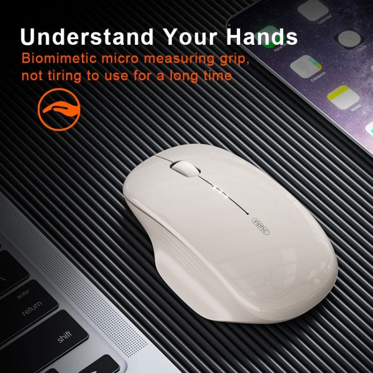 Inphic M1 2nd Generation Wireless Mice Rechargeable Mute Business Office Home Laptop Mouse, 2.4G Black