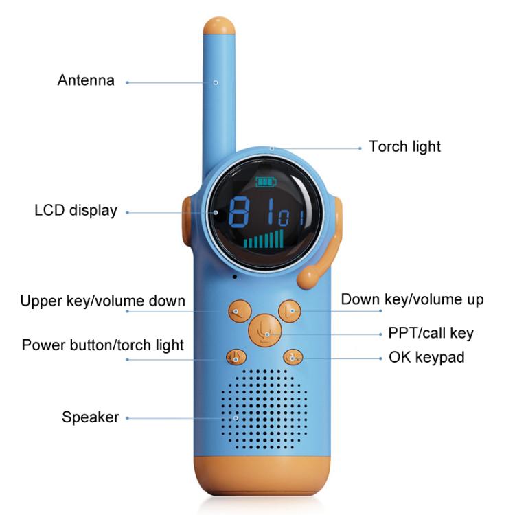 D22 1pair Children Handheld Wireless Walkie Talkie Parent-Child Outdoor Wireless Talking Toys