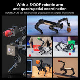 YAHBOOM DOGZILLA-Lite AI-Powered Bionic Robotic Dog 15-DOF Desktop Companion With Robotic Arm, Raspberry Pi Controlled, Multimodal AI & Visual Interaction