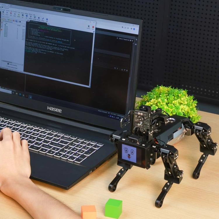 YAHBOOM DOGZILLA-Lite AI-Powered Bionic Robotic Dog 15-DOF Desktop Companion With Robotic Arm, Raspberry Pi Controlled, Multimodal AI & Visual Interaction