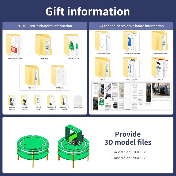 Electric Platform For Robot Car, Yahboom 1DOF  Green, Yahboom 1DOF With Servo Green, Yahboom 2DOF Green, Yahboom 2DOF With Servo Green, Yahboom 1DOF Black, Yahboom 1DOF With Servo  Black, Yahboom 2DOF  Black, Yahboom 2DOF With Servo Black