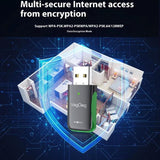 VegGieg 1100Mbps 2-in-1 WiFi 6 Bluetooth 5.4 USB Adapter Gigabit 5G Wireless Network Card for PC/Laptop