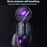 Inphic Bluetooth Wireless Mouse Office & Gaming LED Charging Mice, Dual Mode White, Tri-Mode Black, Tri-Mode White