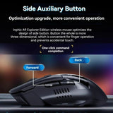 Inphic Bluetooth Wireless Mouse Office & Gaming LED Charging Mice, Dual Mode White, Tri-Mode Black, Tri-Mode White