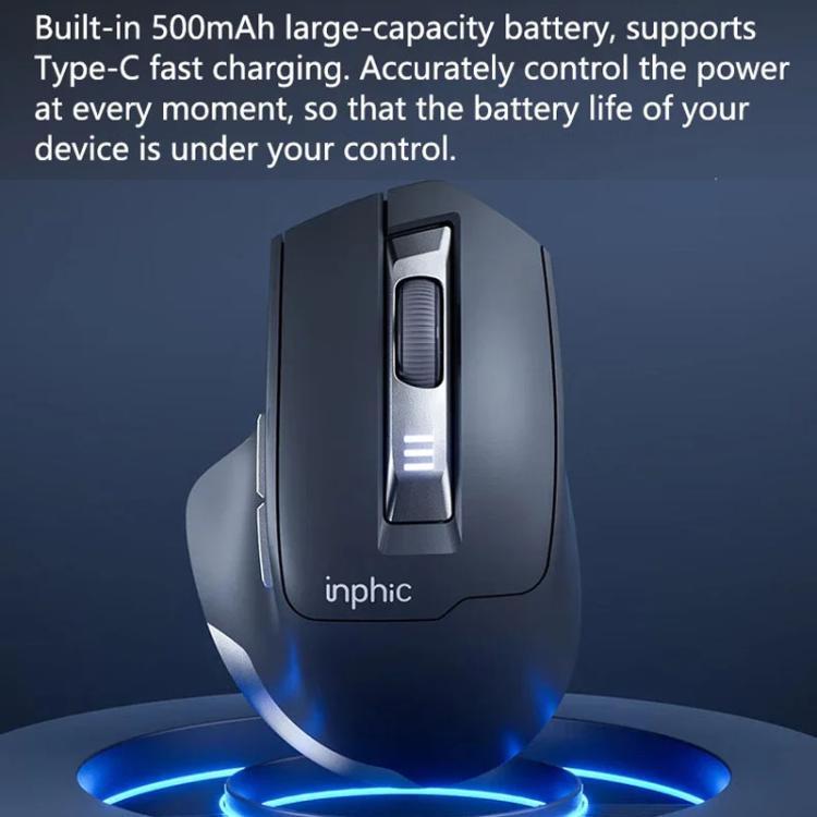 Inphic M9 2.4G Wireless Mouse Business Office Home Ergonomic Mute Computer Mice, M9