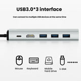 6-In-1 Type-C/USB-C To PD+HDMI (4K 30hz) +USB3.0 X 3+SATA/NVME SSD Docking Station, 6-In-1 SATA/NVME