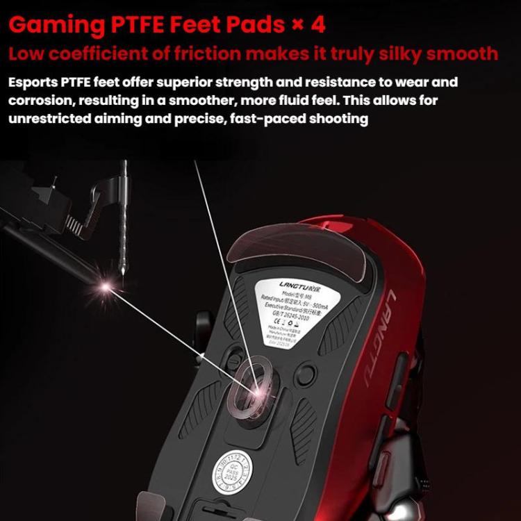 LANGTU M8 Triple-Mode Wireless Bluetooth Mouse Lightweight Gaming Mice