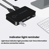 KM-U204A Computer Sharing Switch Keyboard, Mouse, USB & Printer Hub, USB 3.0 2 Input 4 Output, USB 3.0 2 Input 1 Output, USB 2.0 2 Input 4 Output, USB 2.0 2 Input 1 Output
