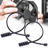 2 PCS Computer Fan PWM Hub Computer Chassis Fan Hub, A Drag Five, A Drag Four