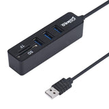 2 in 1 USB 2.0 480Mbps 3 Ports HUB COMBO + Micro SD / T-FLASH SD / SDHC / SDXC Card Reader for Windows XP / Vista / 8.1 / 7 / 8, MAC, etc, USB 2.0 (Black)