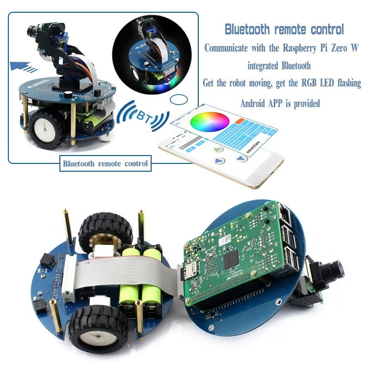 Waveshare AlphaBot2 Robot Building Kit For Raspberry Pi 3 Model B (No Pi), For Raspberry Pi 3 Model B (No Pi)