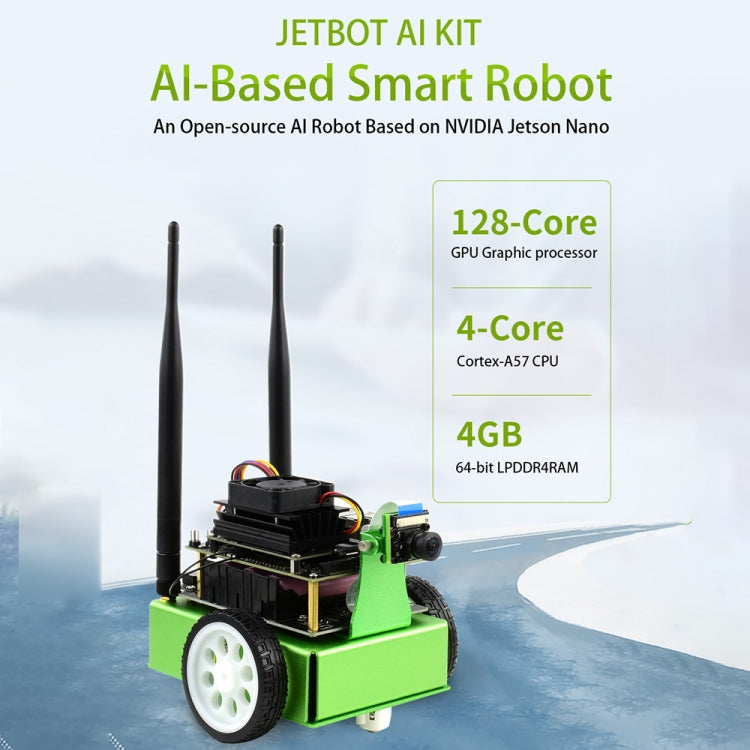 Waveshare JetBot AI Kit Accessories, Add-ons for Jetson Nano to Build JetBot, US Plug, Add-ons for Jetson Nano